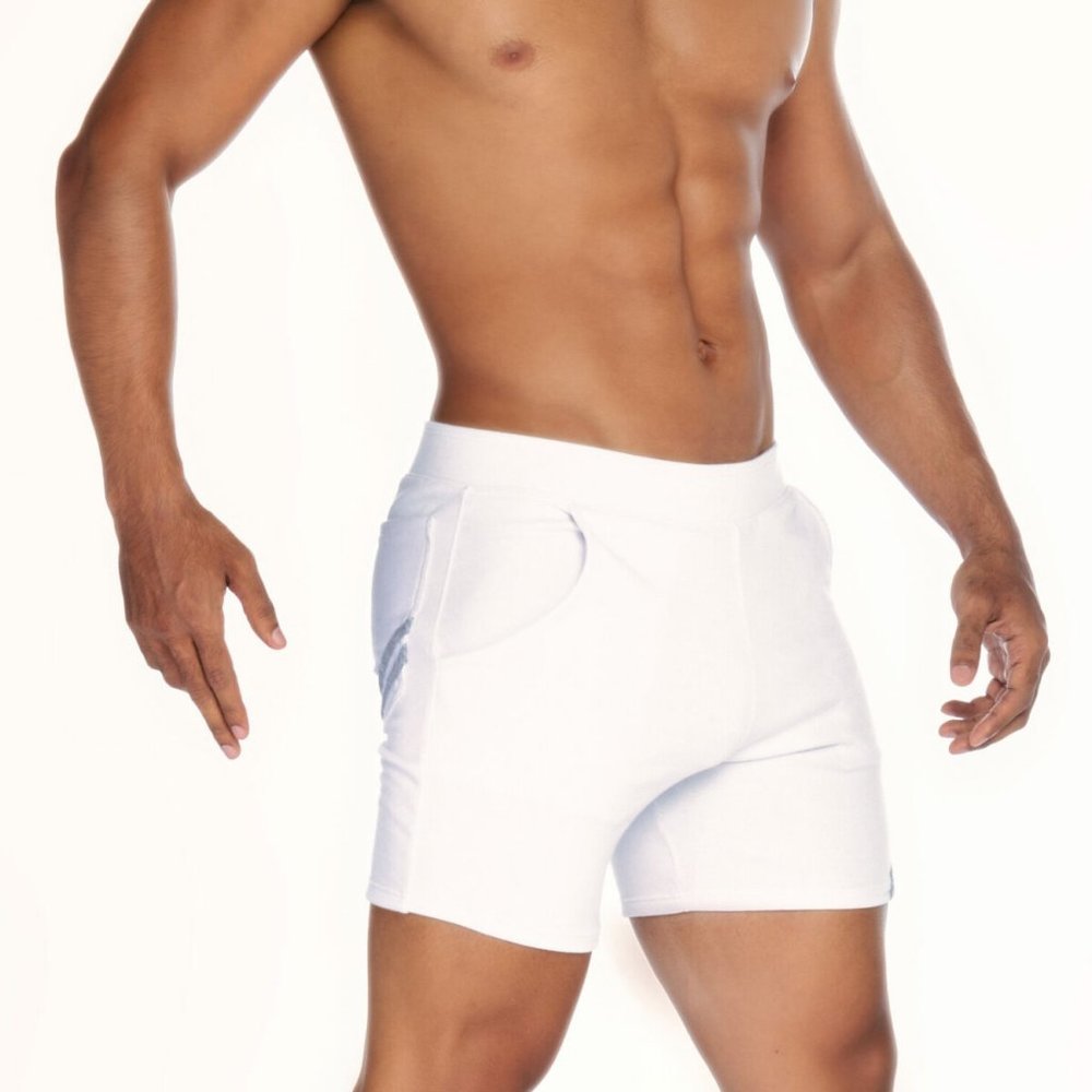 GIGO ENERGY WHITE SPORT SHORTS - Picture 3 of 5